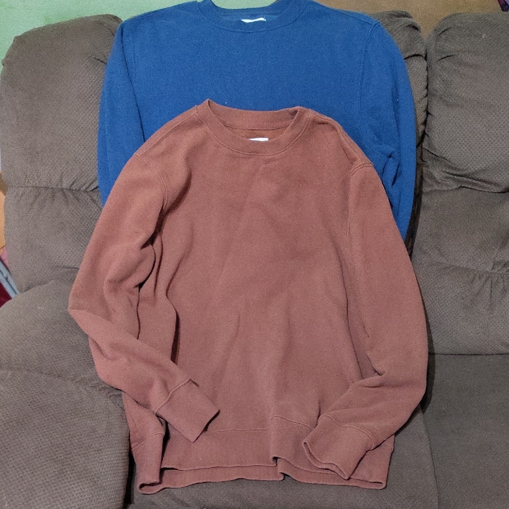 Goodfellow & Co Crewneck Sweaters in Blue and Brown